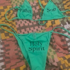 Praying holy trinity bikini set size small